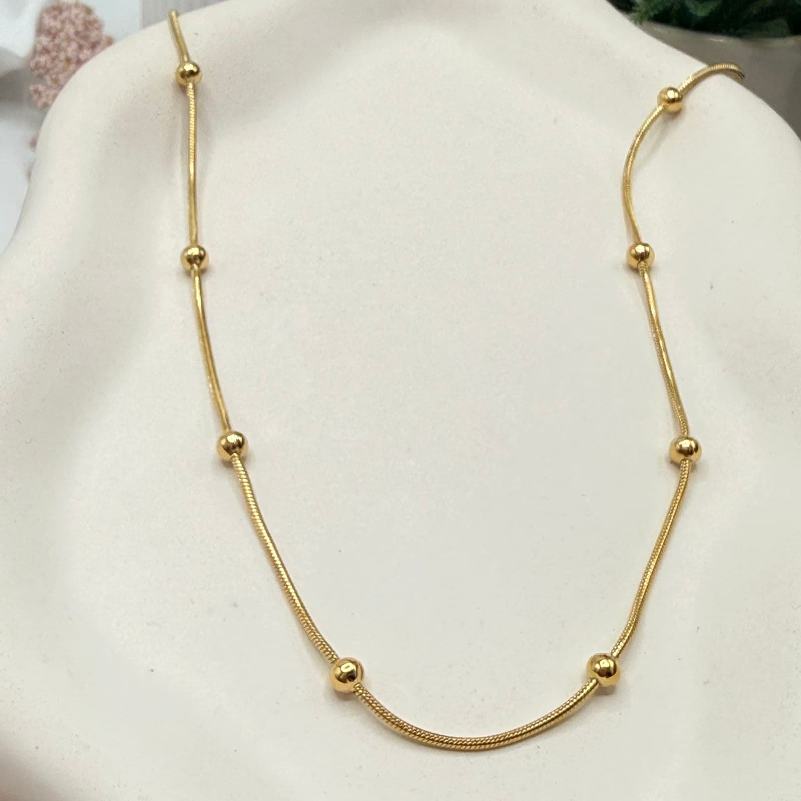 Golden Beaded Necklace