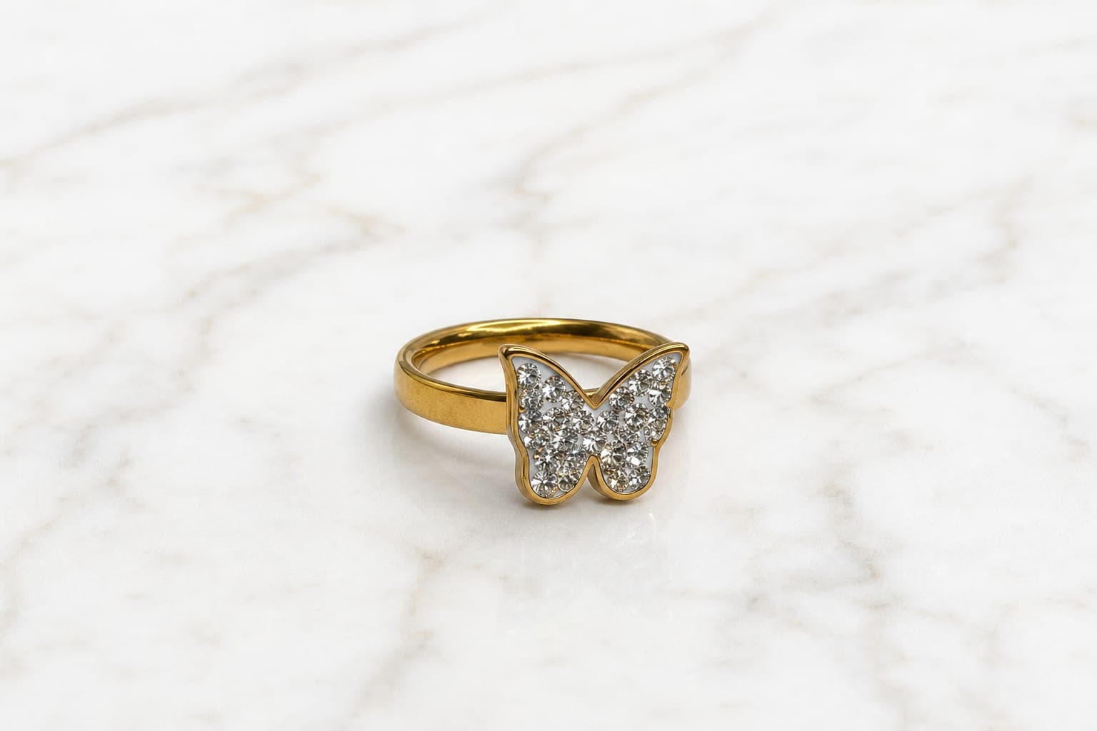 Stone and Butterfly Ring — photo 2